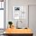Glas-Magnettafel 60x60 Quadratisch Wand mit Zubehör Whiteboard Holz-Optik Büro