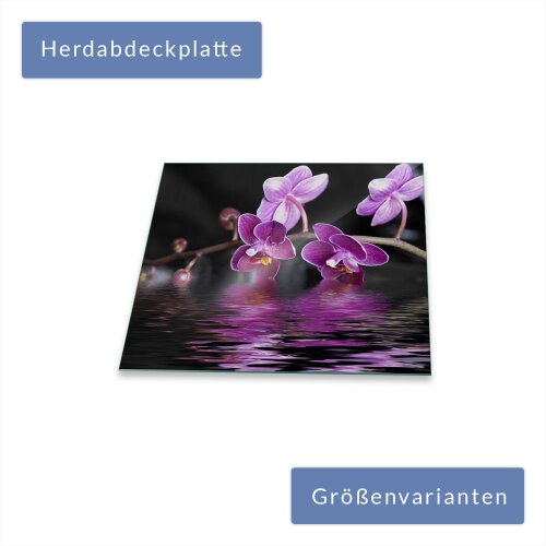 Herdabdeckplatte Abdeckung Ceranfeld Abdeckplatte Orchidee Schneidebrett Glas