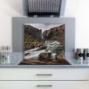 Herdabdeckplatten Ceranfeld 60x52 cm Spritzschutz Glas Deko Wasserfall Universal