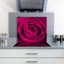 Herdabdeckplatten Ceranfeld 60x52 cm Spritzschutz Glas Rose Induktion Universal