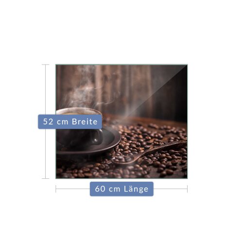 Herdabdeckplatten Ceranfeldabdeckung Spritzschutz Glas 2x30x52 Haus Bunt Kaffee