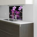 Küchenrückwand 60x60 Glas Spritzschutz Herd Spüle Fliesenschutz Küche Orchidee