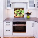 Küchenrückwand 60x60 Glas Spritzschutz Herd Spüle Fliesenschutz Küche Apfel