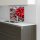 Küchenrückwand 60x60 Glas Spritzschutz Herd Spüle Fliesenschutz Küche Blumen Rot