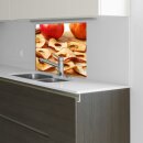 Küchenrückwand 60x60 Glas Spritzschutz Herd Spüle Fliesenschutz Küche Äpfel Rot