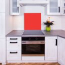 Küchenrückwand 60x60 Glas Spritzschutz Herd Spüle Fliesenschutz Küche Deko Rot