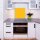 Küchenrückwand 60x60 Glas Spritzschutz Herd Spüle Fliesenschutz Küche Deko Gelb