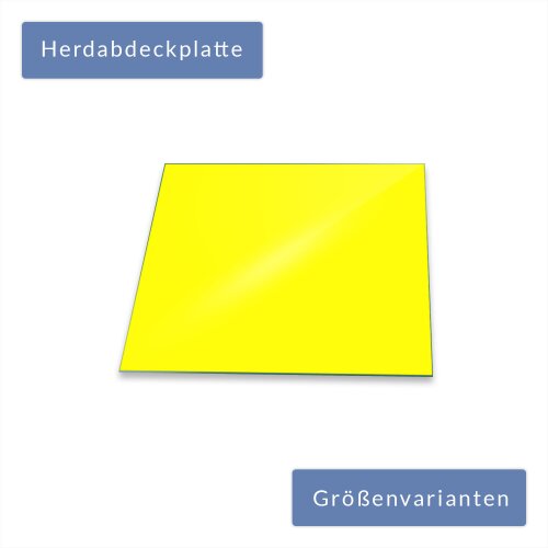 Herdabdeckplatten Ceranfeld 60x52 cm cm Gelb Spritzschutz Glas Herdschutz Deko