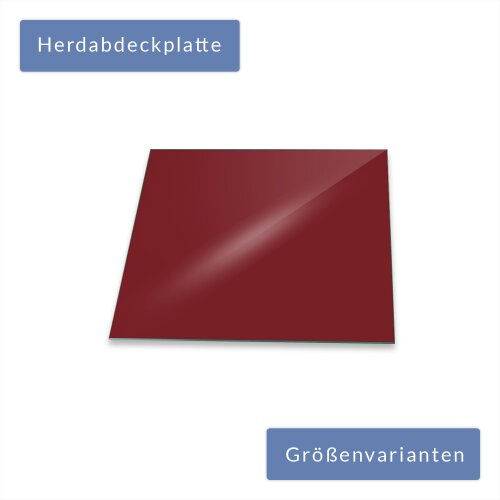 Herdabdeckplatten Ceranfeld 60x52 Dunkel Rot Spritzschutz Glas Herdschutz Deko
