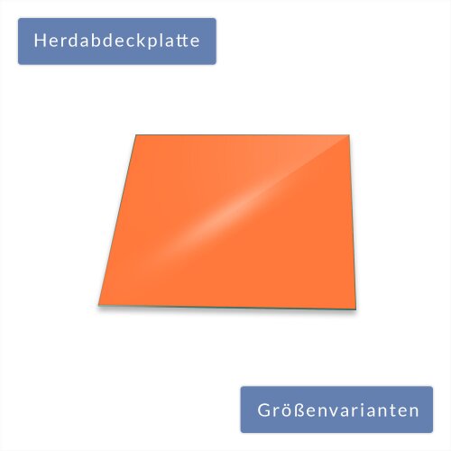 Herdabdeckplatten Ceranfeld 60x52 Orange Spritzschutz Glas Herdschutz Universal