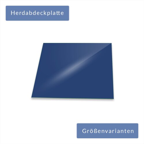 Herdabdeckplatten Ceranfeld 60x52 Dunkel Blau Spritzschutz Glas Herdschutz Deko