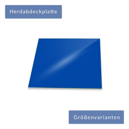 Herdabdeckplatten 60x52 / 2x30x52 Ceranfeld Blau Spritzschutz Glas Herdschutz Deko Universal