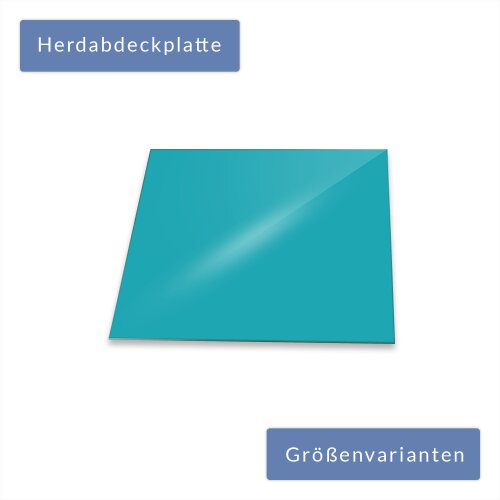Herdabdeckplatten Ceranfeld 60x52 cm Blau Spritzschutz Glas Herdschutz Universal