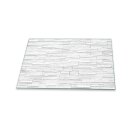 Herdabdeckplatten Ceranfeld Spritzschutz Glasplatte 80x52 Deko Textur Weiß