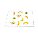 Herdabdeckplatten Ceranfeldabdeckung Spritzschutz Glasplatte 80x52 Obst Gelb
