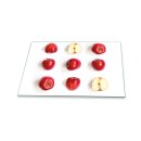 Herdabdeckplatten Ceranfeldabdeckung Spritzschutz Glasplatte 80x52 Apfel Rot