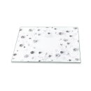 Herdabdeckplatten Ceranfeld Spritzschutz Glasplatte 80x52 Deko Abstrakt Weiß