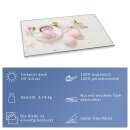 Herdabdeckplatten Ceranfeld Spritzschutz Glasplatte 80x52 Deko Blumen Pink