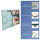Herdabdeckplatten Ceran Spritzschutz Glas Universal 2-Teilig 2x40x52 Retro Blau