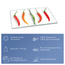 Herdabdeckplatten Ceran Spritzschutz Glas Universal 2-Teilig 2x40x52 Gemüse Bunt