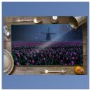 Herdabdeckplatten Ceranfeld Spritzschutz Glas Universal 90x52 Blumen Violett