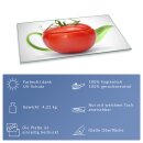 Herdabdeckplatten Ceranfeld Spritzschutz Glasplatte Universal 90x52 Gemüse Rot