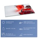 Herdabdeckplatten Ceranfeld Spritzschutz Glasplatte Universal 90x52 Tee Rot Deko