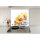 Küchenrückwand 65x60 Glas 65x60 Spritzschutz Herd Spüle Fliesenschutz Orchidee Gelb