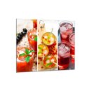 Küchenrückwand 65x60 Glas 65x60 Spritzschutz Herd Spüle Fliesenschutz Cocktail Rot