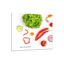 Küchenrückwand 65x60 Glas 65x60 Spritzschutz Herd Spüle Fliesenschutz Küche Gemüse Rot