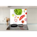 Küchenrückwand 65x60 Glas 65x60 Spritzschutz Herd Spüle Fliesenschutz Küche Gemüse Rot