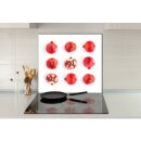 Küchenrückwand 65x60 Glas 65x60 Spritzschutz Herd Spüle Fliesenschutz Küche Obst Rot