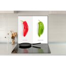 Küchenrückwand 65x60 Glas 65x60 Spritzschutz Herd Spüle Fliesenschutz Deko Gemüse Bunt