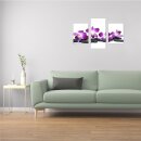 Wandbilder Orchidee Violett 90x60 Glas 3 Teilig Acryl...