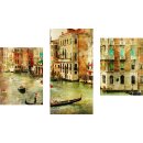 Wandbilder Venedig Beige 90x60 Glas 3 Teilig Acryl Bild...