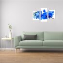 Wandbilder Orchidee Blau 90x60 Glas 3 Teilig Acryl Bild...