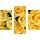 Wandbilder Blumen Gelb 90x70 Glas 3 Teilig Acryl Bild Acrylglasbilder Wanddeko