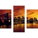Wandbilder Stadt Orange 90x70 Glas 3 Teilig Acryl Bild...