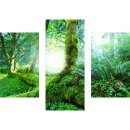 Wandbilder Natur Grün 90x70 Glas 3 Teilig Acryl Bild...