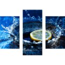 Wandbilder Obst Blau 90x70 Glas 3 Teilig Acryl Bild...