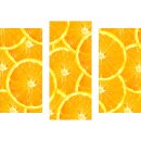 Wandbilder Obst Orange 90x70 Glas 3 Teilig Acryl Bild...