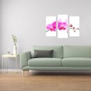 Wandbilder Orchidee Pink 90x70 Glas 3 Teilig Acryl Bild...