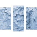 Wandbilder Abstrakt Blau 90x70 Glas 3 Teilig Acryl Bild...
