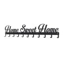 Kleiderhaken Home Sweet Home Schwarz 80 Breit Hakenleiste Edelstahl Schlüssel