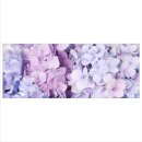 Glasbild 125x50 XL Blumen Violett Panorama Wandbild...