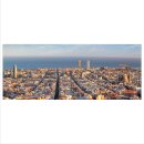 Glasbild 125x50 XL Barcelona Bunt Panorama Wandbild...