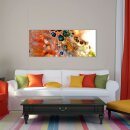 Glasbild 125x50 XL Pusteblume Orange Panorama Wandbild...