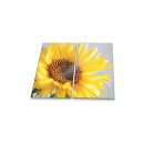 Herdabdeckplatte Ceran 2-teilig 2x30x52 Sonnenblume Gelb...