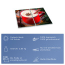 Herdabdeckplatte Ceran 2-teilig 2x30x52 Weihnachten Rot Abdeckung Glas Deko
