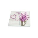 Herdabdeckplatte Ceran 2-teilig 2x30x52 Blumen Violett...